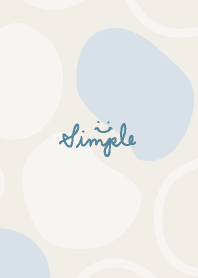 Simple 3color Organic Circle Blue2 Japan