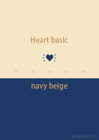 Heart basic navy beige