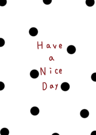 Adult cute white and polka dots.