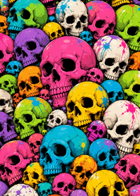 Colorful Skulls | Bold Cute Pop