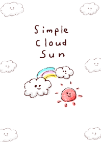 簡單的 雲 太陽 彩虹 白藍