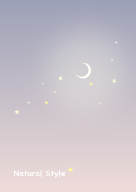 Natural Style (Crescent Moon and Stars)