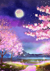美しい夜桜の着せかえ#678