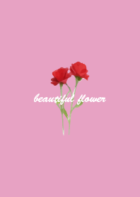 simple love flower Theme Happy pink