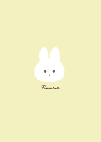 Simple Rabbit Pale Yellow Beige Brown