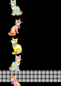 cat playing tricks3 on black