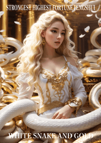 White snake and gold  Lucky 15