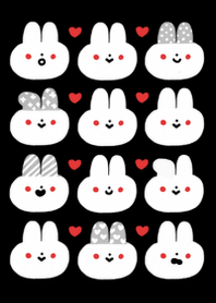 Meny rabbit of simple style