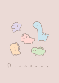 Kawaii Dinosaurs 24/pink beige lB