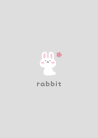 Rabbits2 Cherry blossoms - gray