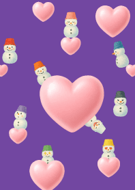 Colorful Snowman05 on purple