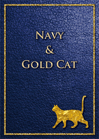 Navy & Gold Cat