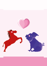 ekst Red (Horse) Love Blue (Pig)