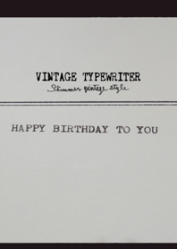 Vintage Typewriter Happy Birthday
