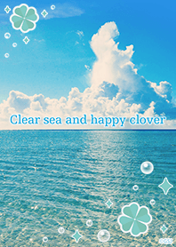 Clear sea and happy clover from Japan
