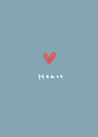 Red handwritten heart x blue beige.
