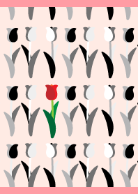 A single red flower on LP