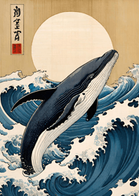 浮世絵 - 鯨 64E97B