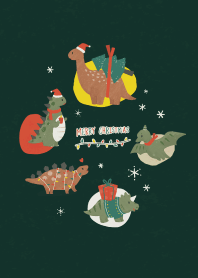 Little Dinosaur_Christmas Party_FirGreen