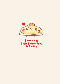simple Carbonara heart beige