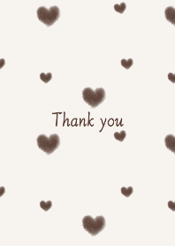Thank you -Heart- (Beige)