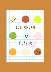 ICE CREAM FLAVOR GRAPH PAPER-BROWN-ORj