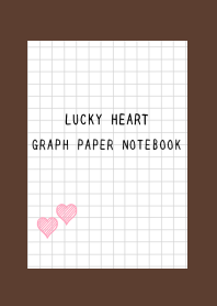 LUCKY HEART GRAPH PAPER-DEEP BROWN