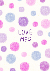 Watercolor Polka dot purple pink4 Japan
