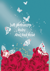 สีน้ำเงิน : กรกฏาคม ทับทิม & ผีเสื้อ