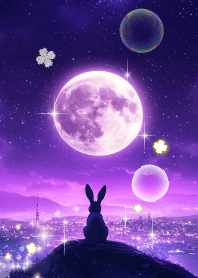グングン運気上昇↑月夜に願ううさぎ