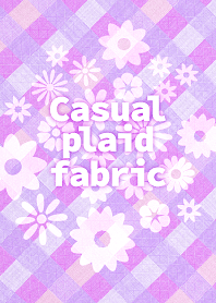 Pola kotak-kotak dan bunga