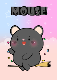 Cute Naughty Black Mouse Theme