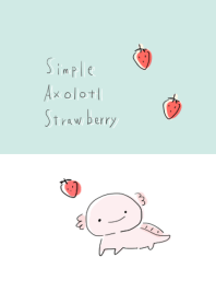 シンプル ウーパールーパー イチゴ