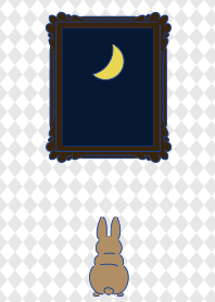 Rabbit viewing the moon