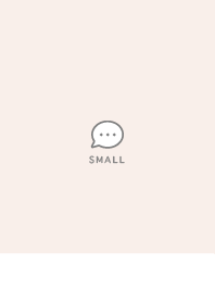 Small Button / White&Light Peach Pink