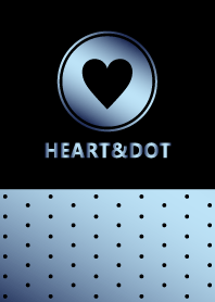 HEART&DOT -METAL BLUE-