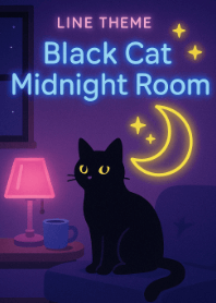 黑貓夜貓子房間  霓虹主題