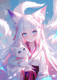 白狐女孩の小貓咪❤️