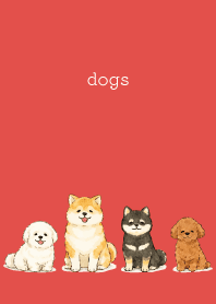Dogs are soothing01 on red