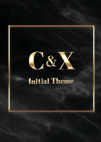 [ C&X ]  Initial Theme Gold Black