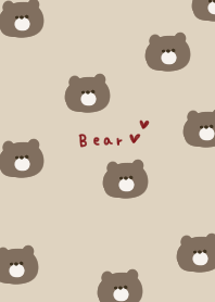 Natural beige with bear pattern.