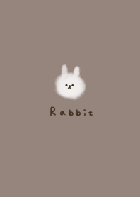 fluffy. Rabbits. Greige.