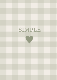SIMPLE HEART :check greenbeige