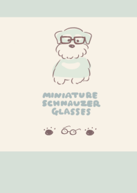 miniature schnauzer glasses beige.