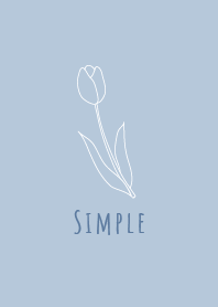 Simple Tulip - Blue Gray J