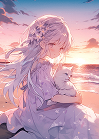 ✨寧靜海邊の女孩&貓咪❤️