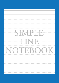 SIMPLE GRAY LINE NOTEBOOK-BLUE-WHITE