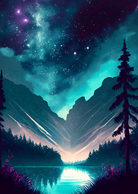 Beautiful starry night view#2140