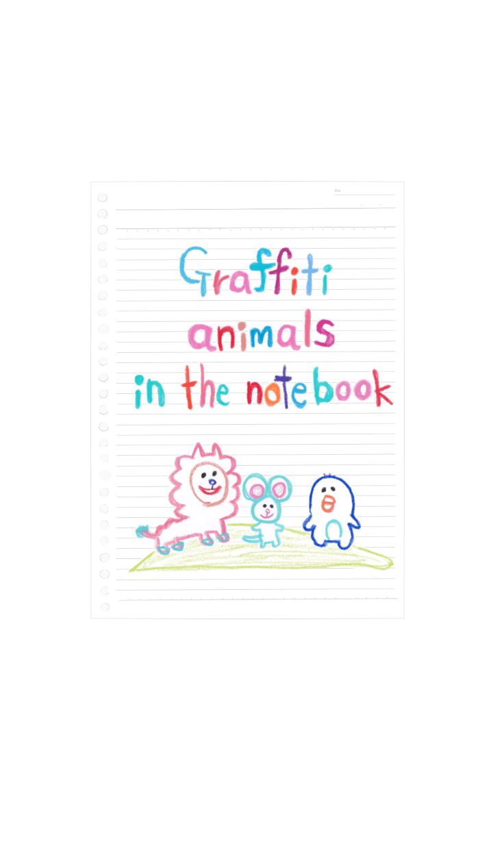 Graffiti animals in the notebook
