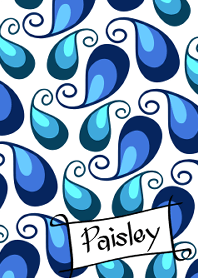 Paisley pattern -Blue-